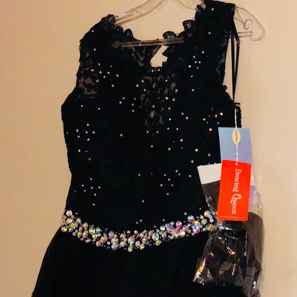 *HP Semi Formal Short Lace Beaded TULLE NWT PROM - Picture 7 of 8